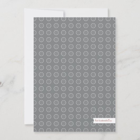 スイートティーカップピンクフローラブライダルシャワー招待 招待状 (裏面)