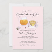 スイートティーカップブライダルシャワーティーパーティー招待状 招待状 (正面)