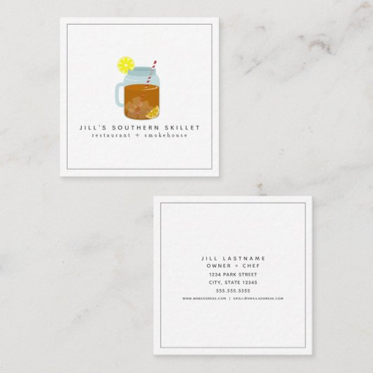 スイートティーサザンレストランシェフスクエア スクエア名刺 (正面/裏面)