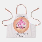 スイートティースカップケーキキュートベーカリーシェフ エプロン (正面)