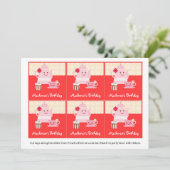 スイートティーバースデーパーティーメッセージカード 招待状 (スタンド正面)