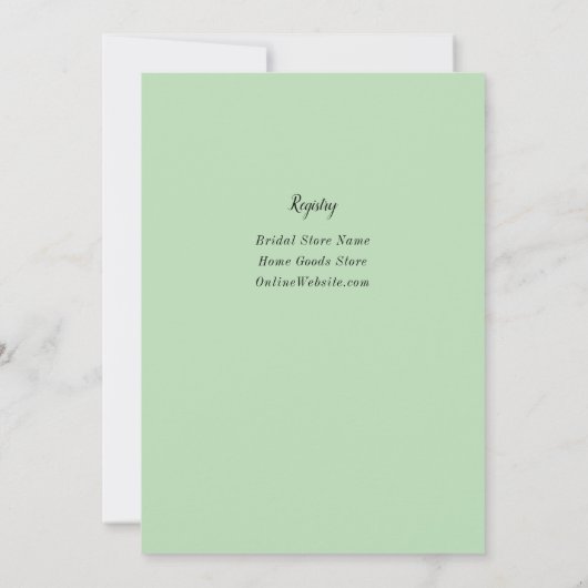 スイートティーパーティーラベンダーブライダルシャワー 招待状 (裏面)