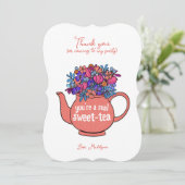 スイートティーフローラティーポットサンキューカード カード (スタンド正面)