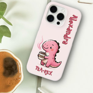 スイートティーレックスパーソナライズされた恐竜の動物パン iPhone 16 PROケース