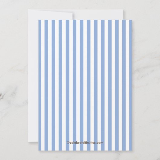 スイートテディベアボーイベビーシャワー招待状 招待状 (裏面)