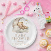 スイートテディベアーベージュニュートラルベビーシャワー ペーパープレート (パーティー)