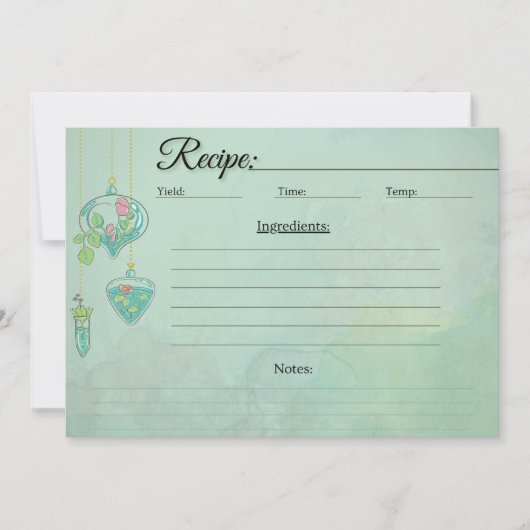 スイートテラリウムレシピカード ノートカード (正面)