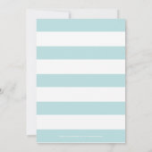 スイートテーブルベビーシャワー招待状 – 青 招待状 (裏面)