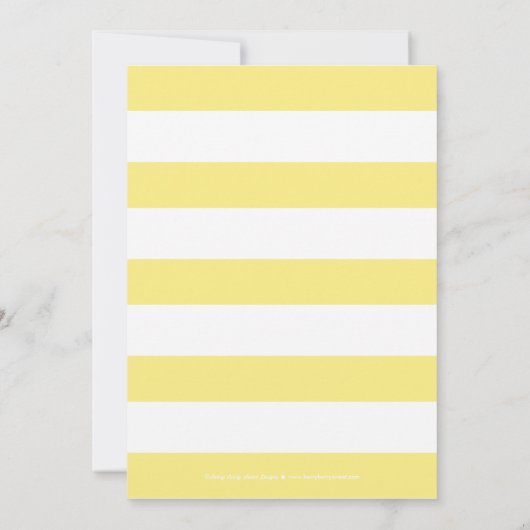 スイートテーブルベビーシャワー招待状 – 黄色 招待状 (裏面)