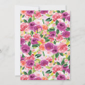 スイートディアママとベビーフローラベビーシャワー 招待状 (裏面)