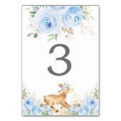 スイートディアライトベビーブルーフローラボーイベビーシャワー テーブルナンバー (裏面)