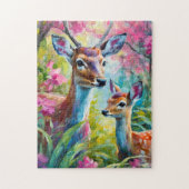 スイートディアーカラフルモダン抽象芸術 ジグソーパズル (縦)