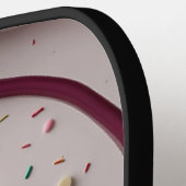 スイートデザートピックボール – かわいいアイスクリームサンデーP ピックルボールラケット (左詳細)