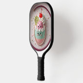 スイートデザートピックボール – かわいいアイスクリームサンデーP ピックルボールラケット (左)