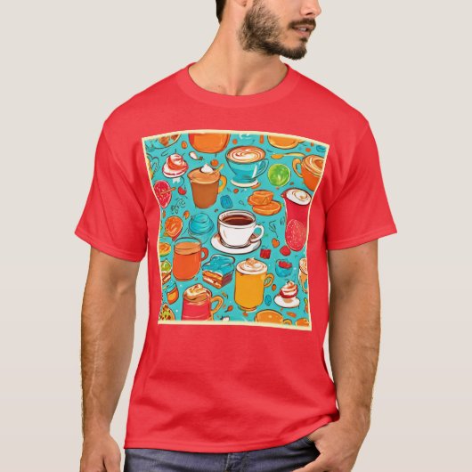 スイートデザート&ドリンクアート Tシャツ (正面)