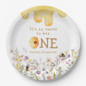 スイートトゥビーワンカワイハニーガールファースト誕生日 ペーパープレート (正面)