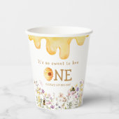 スイートトゥビーワンカワイハニーガールファースト誕生日 紙コップ (正面)