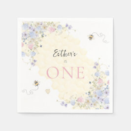 スイートトゥビーワンパステルファースト誕生日 スタンダードカクテルナプキン