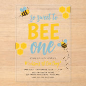 スイートトゥビーワン1stビーデイ誕生日 アクリル招待状 (正面)