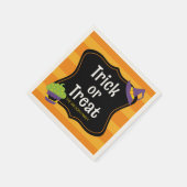 スイートトリックまたはトリートハローウィンパーティ スタンダードカクテルナプキン (角)