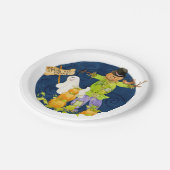 スイートトリックオアトリートハローウィンパーティカボチャ幽霊 ペーパープレート (アングル)