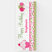 スイートトリーツカスタム誕生日バナー 横断幕 (縦)