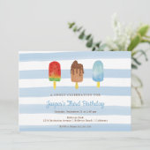 スイートトリーツブルーボーイズバースデーパーティー 招待状 (スタンド正面)