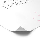 スイートトリーツ 桜の花のブライダルシャワーのサイン ポスター (角)