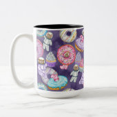 スイートトリートと宇宙の動物宇宙飛行士 ツートーンマグカップ (左)