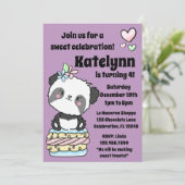 スイートトリートウィズパープルパンダ誕生日 招待状 (スタンド正面)