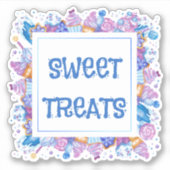スイートトリートカスタムカットのビニールシール シール (正面)