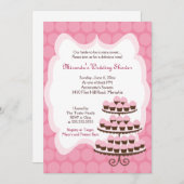 スイートトリートカップケーキブライダルシャワー5 x 7 招待状 (正面/裏面)