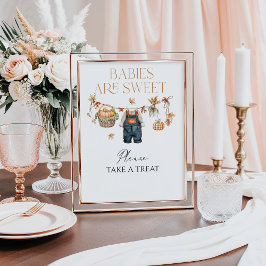 スイートトリートカボチャ素朴秋ベビーシャワー ポスター