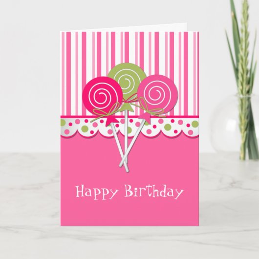 スイートトリートガールズ誕生日グリーティングカード カード (正面)