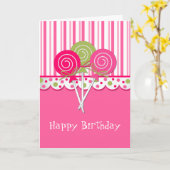 スイートトリートガールズ誕生日グリーティングカード カード (黄色い花)