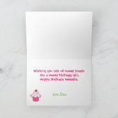 スイートトリートガール誕生日グリーティングカード カード (内部)