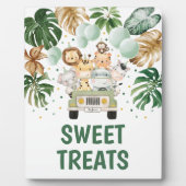 スイートトリートトロピカルサファリアニマルズパーティー標識 フォトプラーク (正面)