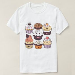 スイートトリートハロウィーンカップケーキTシャツ Tシャツ