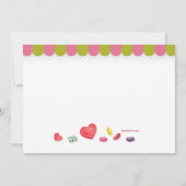 スイートトリートバースデーパーティーの招待 招待状 (裏面)