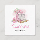 スイートトリートピンクサンキュー スクエア名刺 (正面)