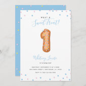 スイートトリートファースト誕生日 招待状 (正面/裏面)