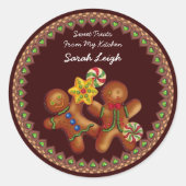 スイートトリートフードギフトステッカー ラウンドシール (正面)