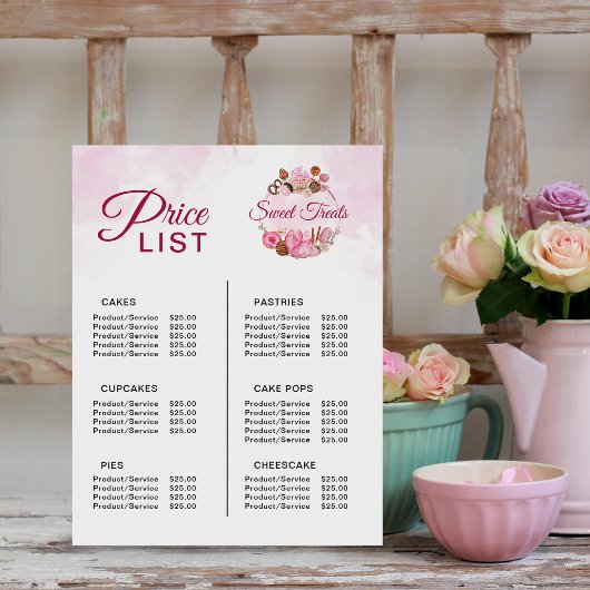 スイートトリートベーカリー価格表