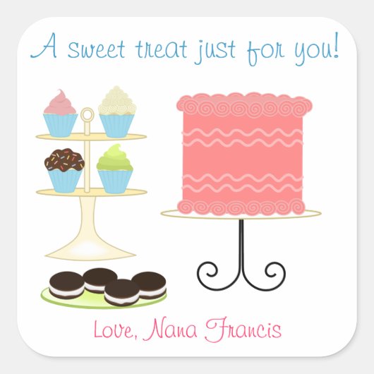 スイートトリートベーキングシール スクエアシール (正面)