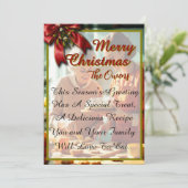 スイートトリートレシピクリスマスグリーティング シーズンカード (スタンド正面)