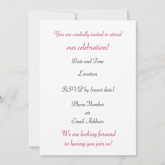 スイートトリート招待状 招待状 (裏面)