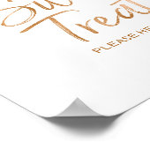 スイートトリート8x10スタイリッシュバラ金ゴールド結婚のサイン ポスター (角)