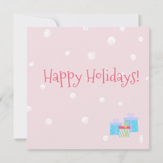 スイートトロピカルサンタフラミンゴクリスマスパーティー 招待状 (裏面)