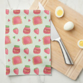 スイートトーストとストロベリージャム キッチンタオル (四つ折り)