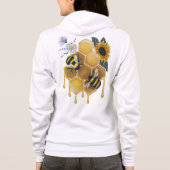 スイートドリップハニービージップアップフード付きスウェットシャツ パーカ (裏面)